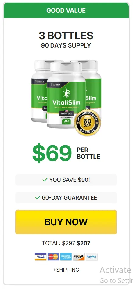 vitalislim 3 bottles price